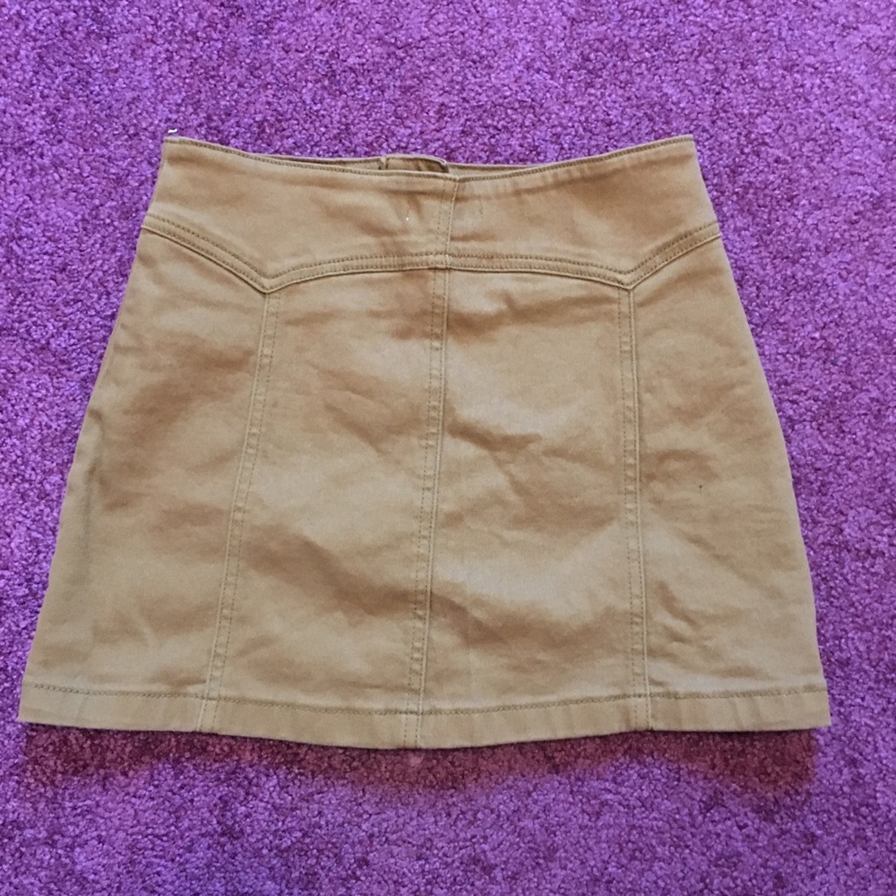 Button Front Mini Skirt - Picture 3 of 5